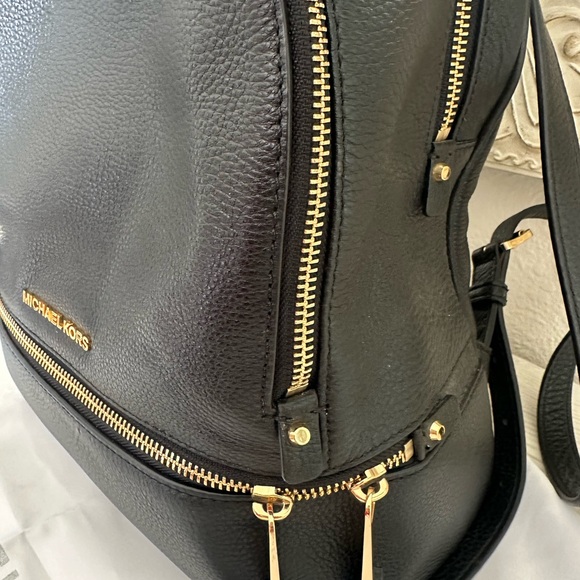 Michael Kors Black Backpack with Gold Accents main image 7